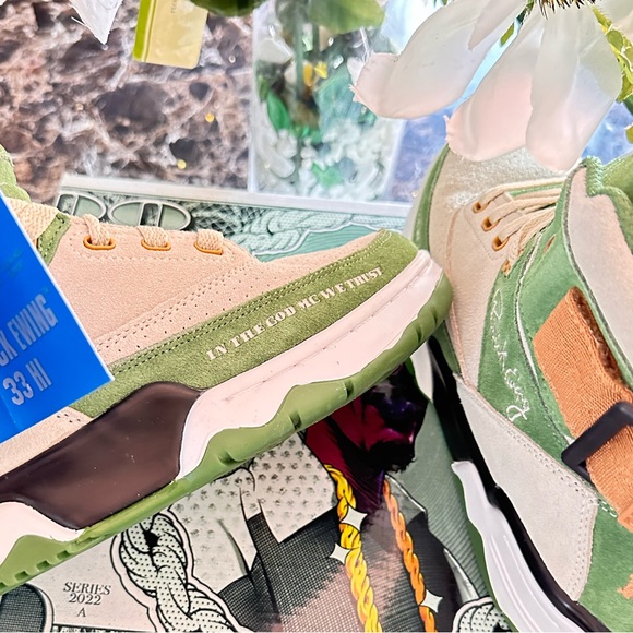 Patrick Ewing Rakim money green limited edition sneakers - Picture 2 of 7